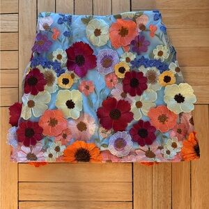 NWT Storia Floral Embroidered Women's Skirt